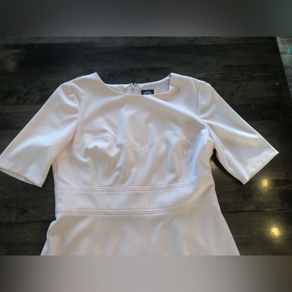 Vince Camuto Soft Pink Midi Dress Lined Fit and Flare - Picture 4 of 10